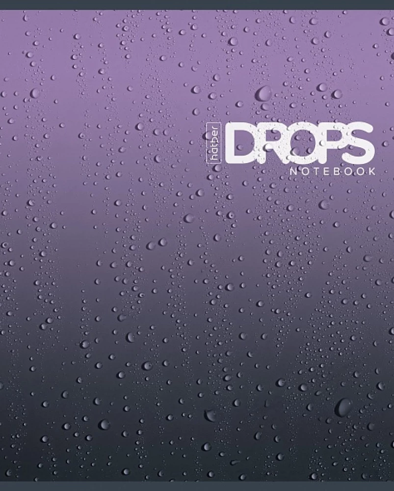 Тетрадь - Drops, А5, 80 листов, клетка, в ассортименте