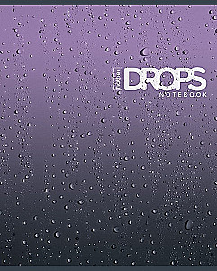 Тетрадь - Drops, А5, 80 листов, клетка, в ассортименте