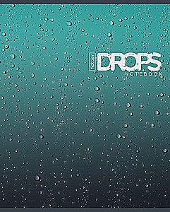 Тетрадь - Drops, А5, 80 листов, клетка, в ассортименте
