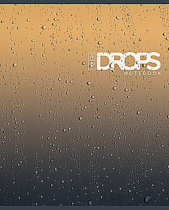 Тетрадь - Drops, А5, 80 листов, клетка, в ассортименте