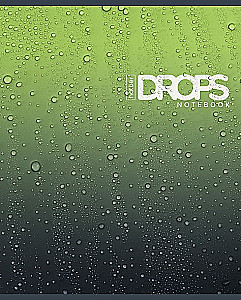 Тетрадь - Drops, А5, 80 листов, клетка, в ассортименте