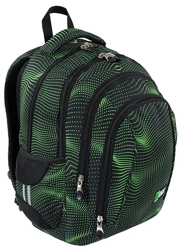 Mugursoma ar četriem nodalījumiem Green Halftone