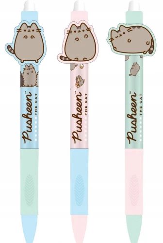 Izdzēšamā lodīšu pildspalva - Pusheen, dažādās krāsās