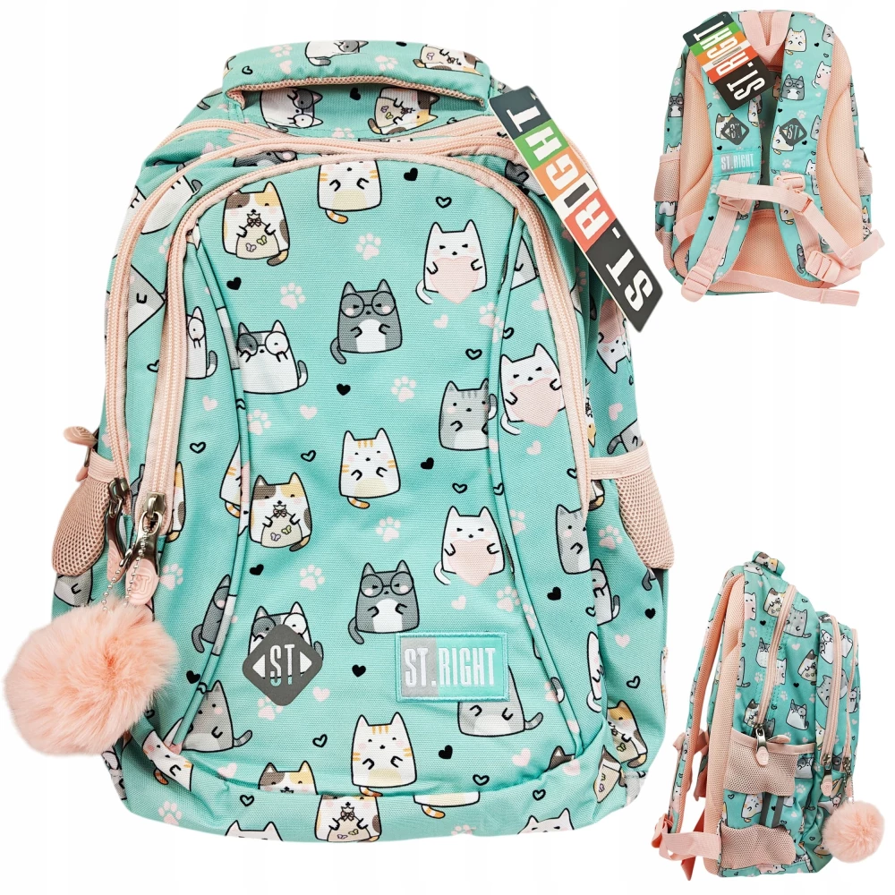 Рюкзак с тремя отделениями Charming Cats