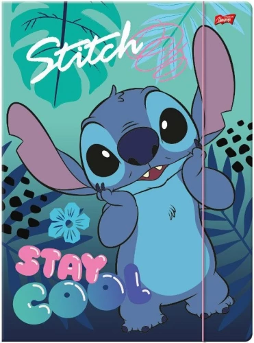 Папка - Stitch Stay Cool, А4, на резинке