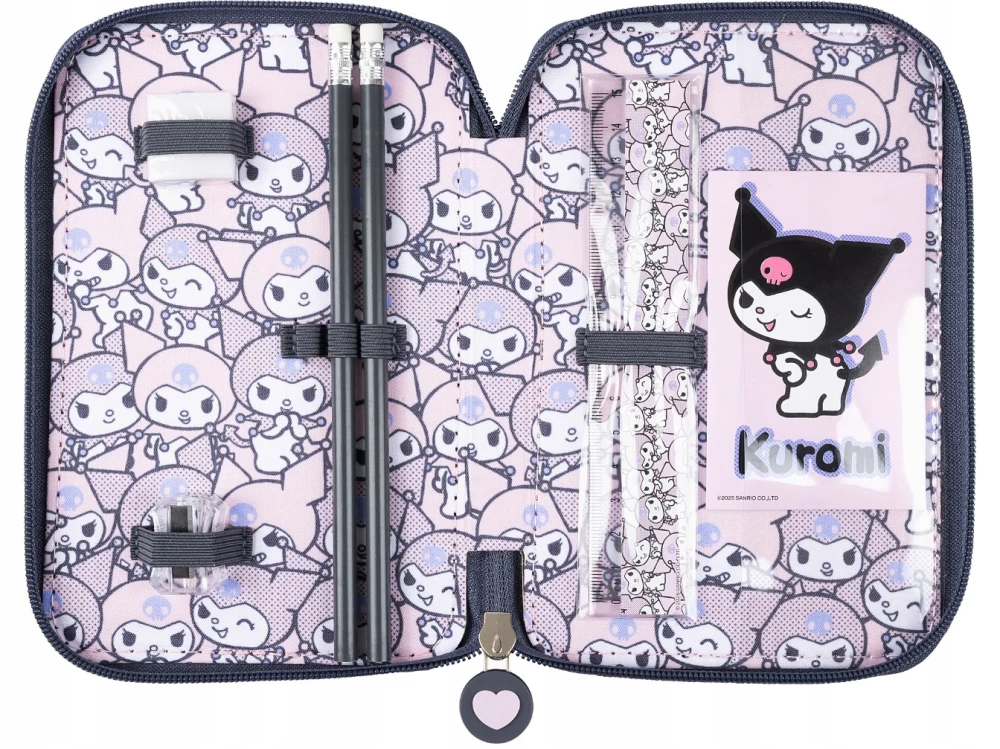 Pildspalvu maciņš - Kuromi Pink (trīskāršs, ar pildījumu)