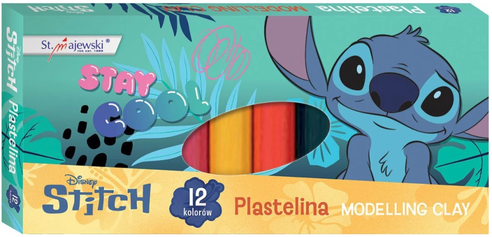 Пластилин - Stitch Stay Cool, 12 цветов