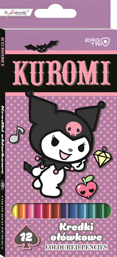 Треугольные цветные карандаши - Kuromi, 12 цветов