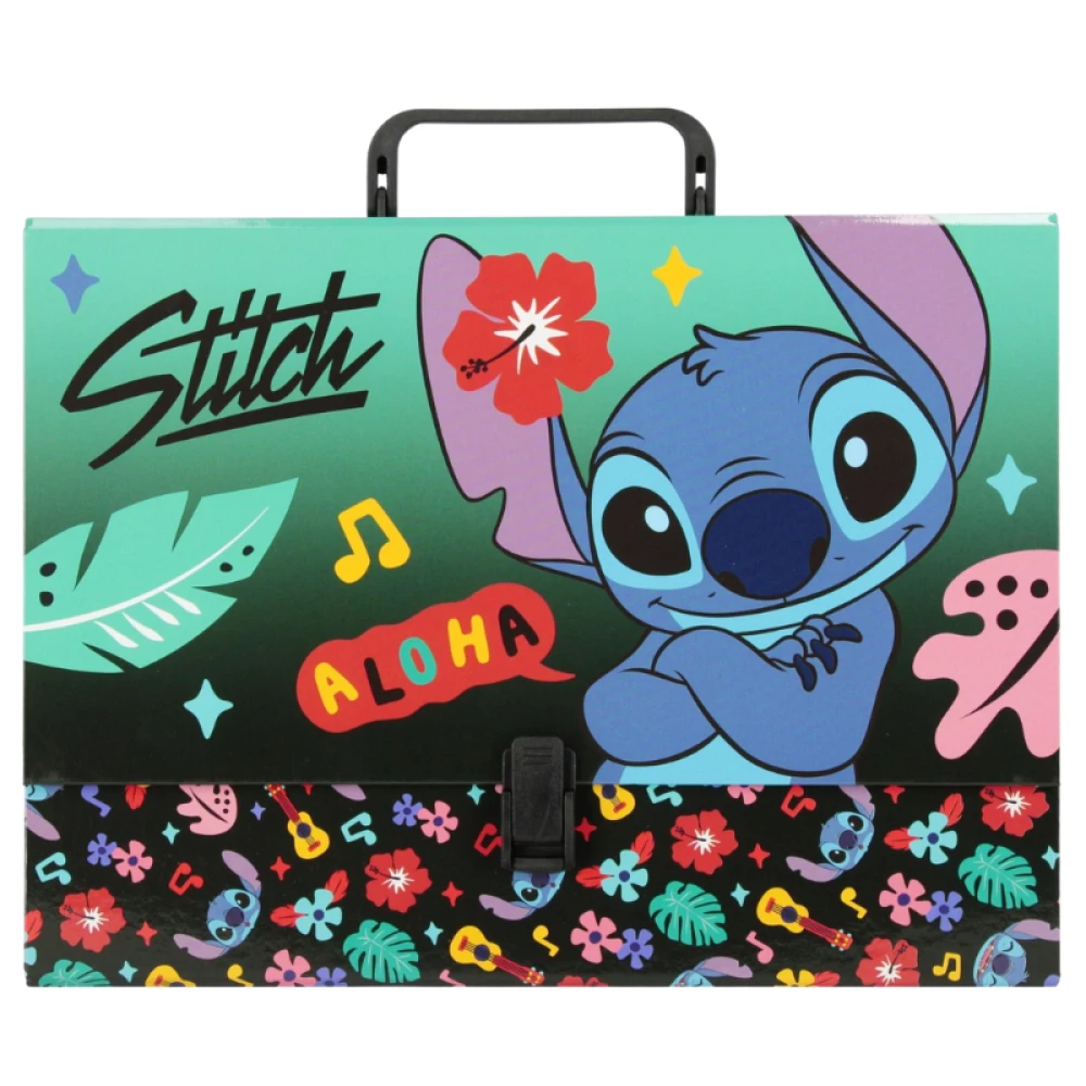 Mape-portfelis ar rokturi XL A4 - Stitch Aloha