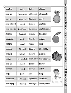Krievu-angļu vārdnīca attēlos ar izrunu