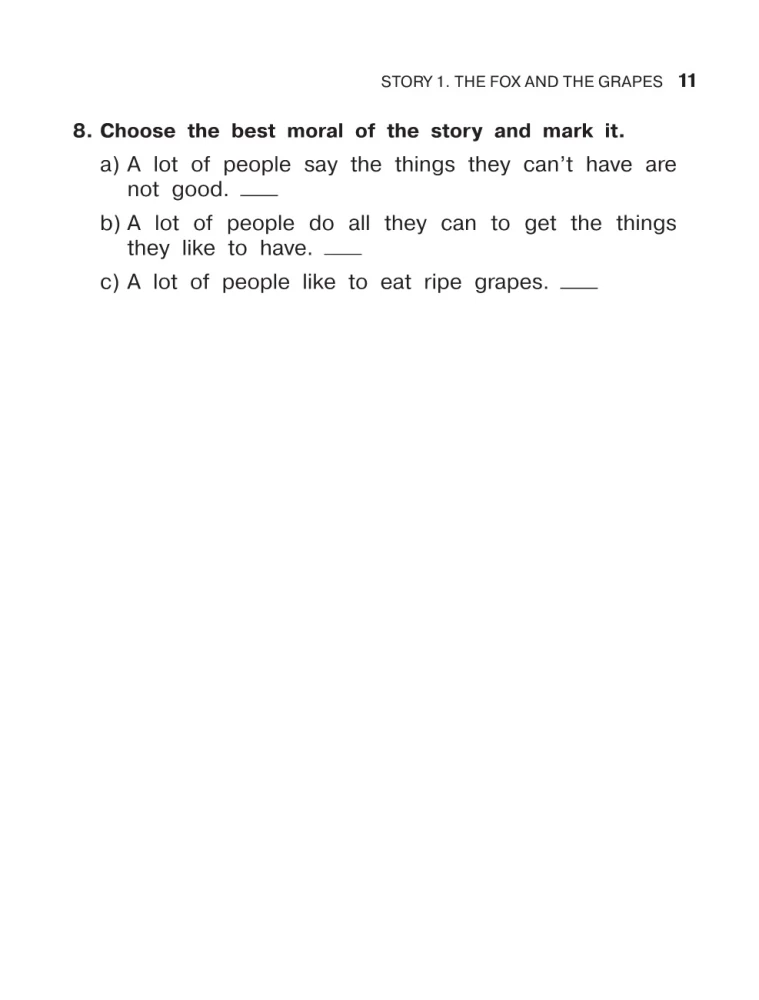 English Reading. Fables and Parables. 4 class