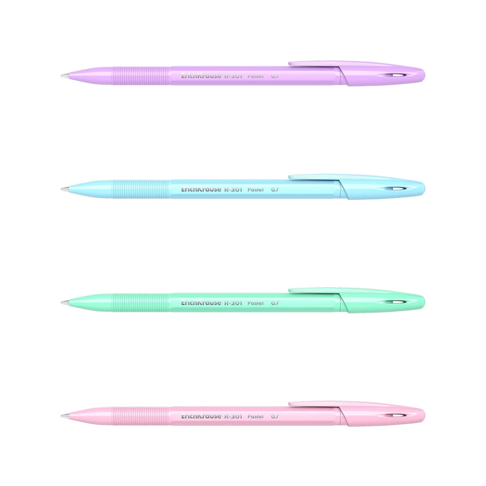 Шариковая ручка -  ErichKrause Stick Pastel, синяя, в ассортименте