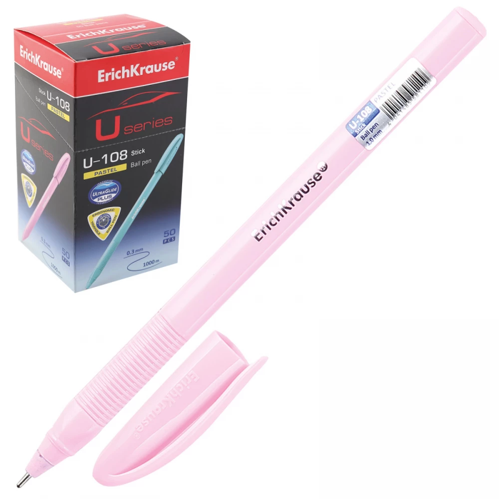 Šķērsgriezuma pildspalva - ErichKrause Stick Pastel, zila, dažādībā