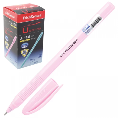 Шариковая ручка - ErichKrause Stick Pastel, синяя, в ассортименте