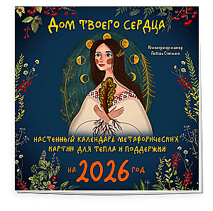 Дом твоего сердца. Настенный календарь метафорических картин для тепла и поддержки на 2026 год (300х300 мм)