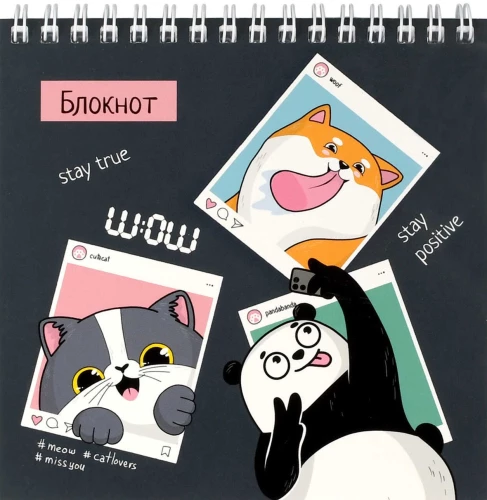 Блокнот - Селфи, 60 листов, клетка