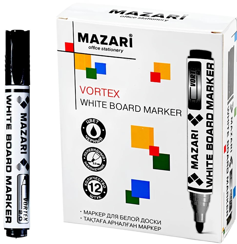 Marķieris baltajai tāfelītei - Vortex, melns