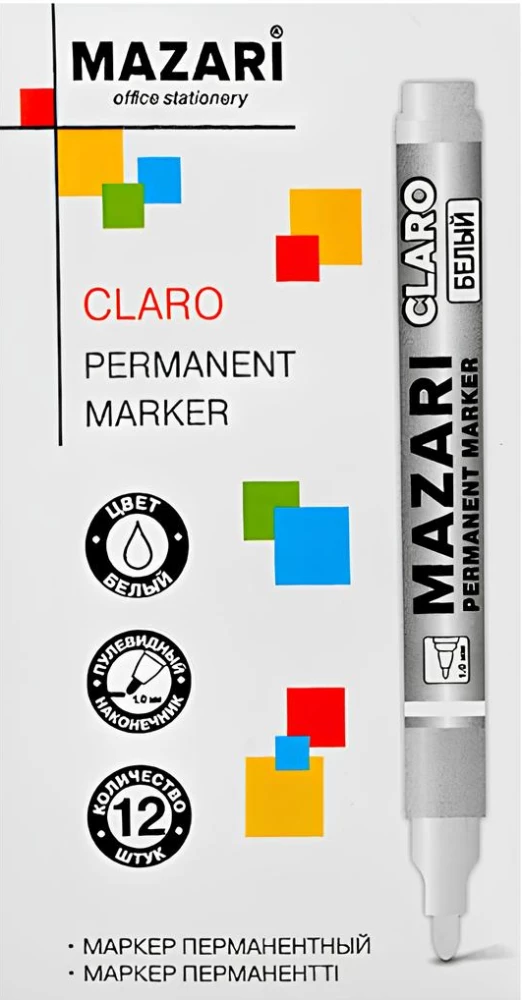 Marķieris pastāvīgais - Claro, balts