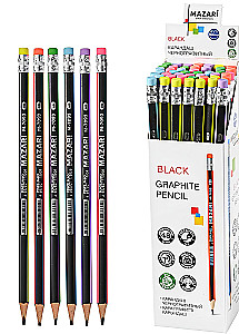 Zīmulis melnā grafīta - Black, dažādībā