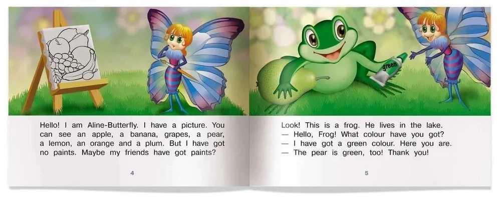 Aline-Butterfly and Her Picture = Бабочка Алина и её картина