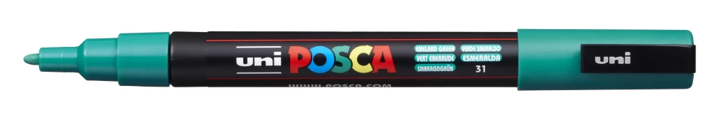 Akrila marķieris Uni Posca PC-3M 31, smaragda zaļš