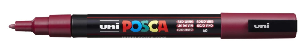 Akrila marķieris Uni Posca PC-3M 60, sarkanvīns