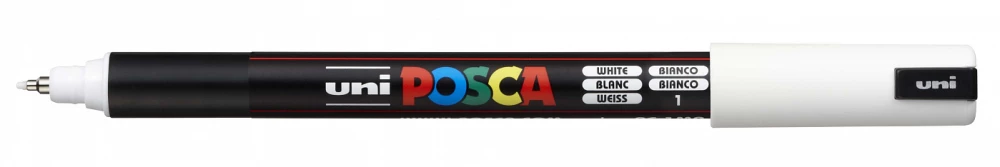 Маркер Uni  Posca PC-1MR, 0,7 мм, наконечник игольчатый, цвет белый