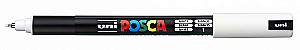 Маркер Uni  Posca PC-1MR, 0,7 мм, наконечник игольчатый, цвет белый