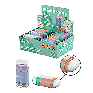 Asmens asināmais plastmasas - ErichKrause JOY®, Pastel Bloom, ar konteineru un dzēšgumiju, assorti