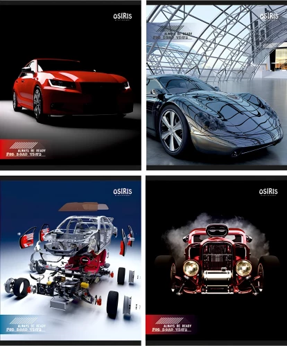 Burtnīca - Automobilis, A5, 48 lapas, rūtiņa, dažādībā