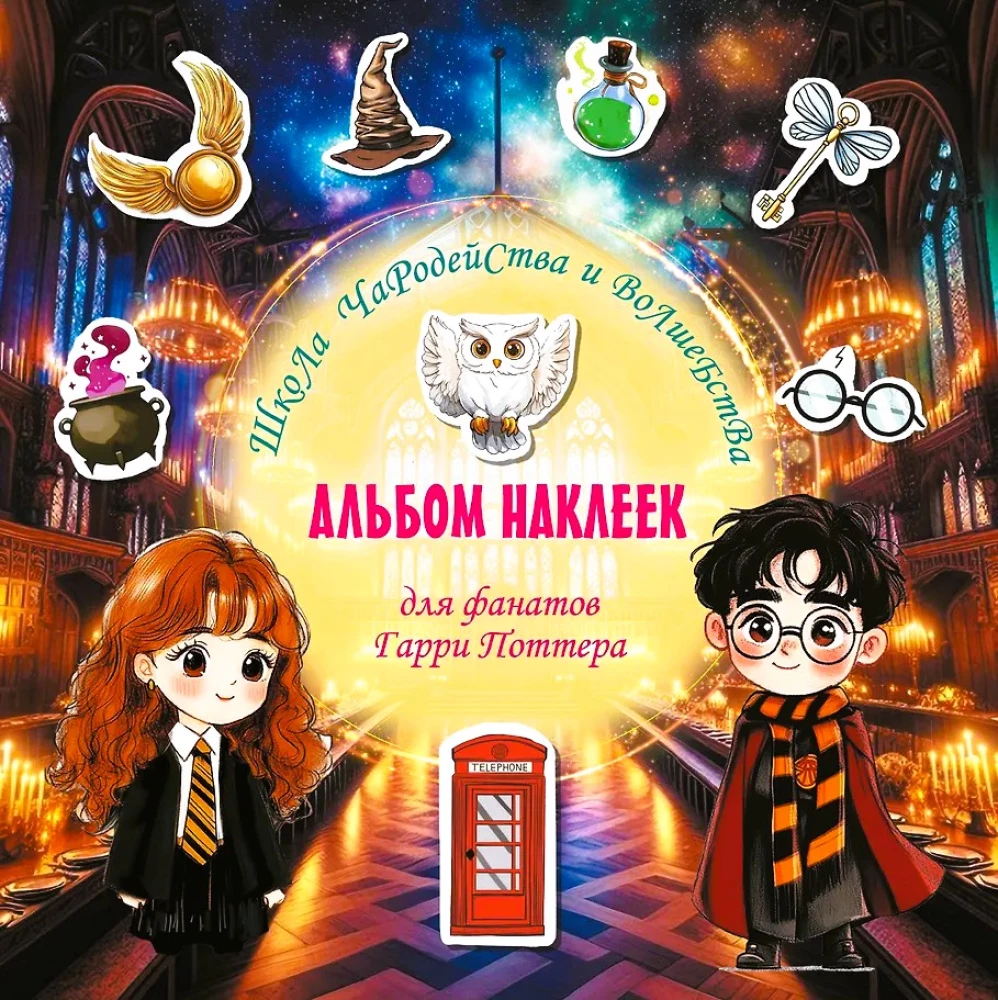 Burvju un maģijas skola. Uzlīmju albums Harija Potera faniem