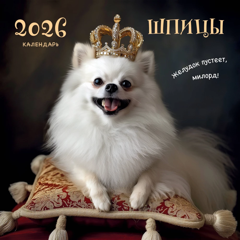 Шпицы. Календарь настенный на 2026 год