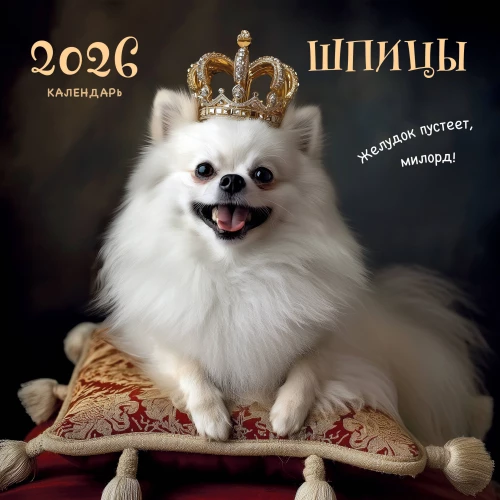 Шпицы. Календарь настенный на 2026 год