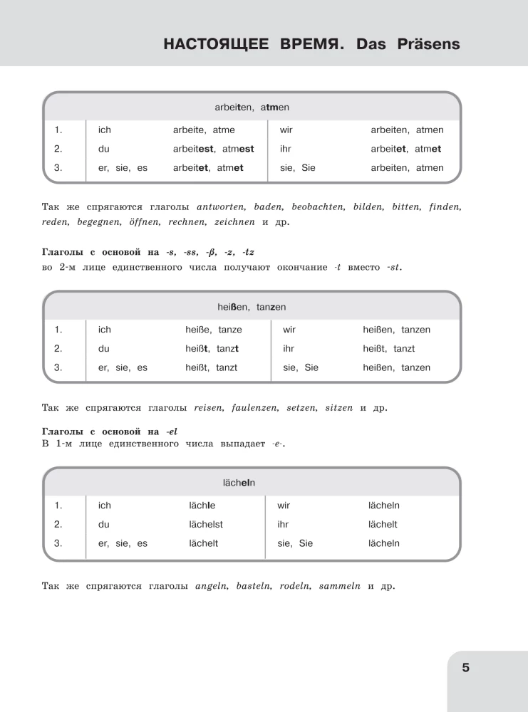 Vācu valoda: gramatikas laiks. 5-9 klase