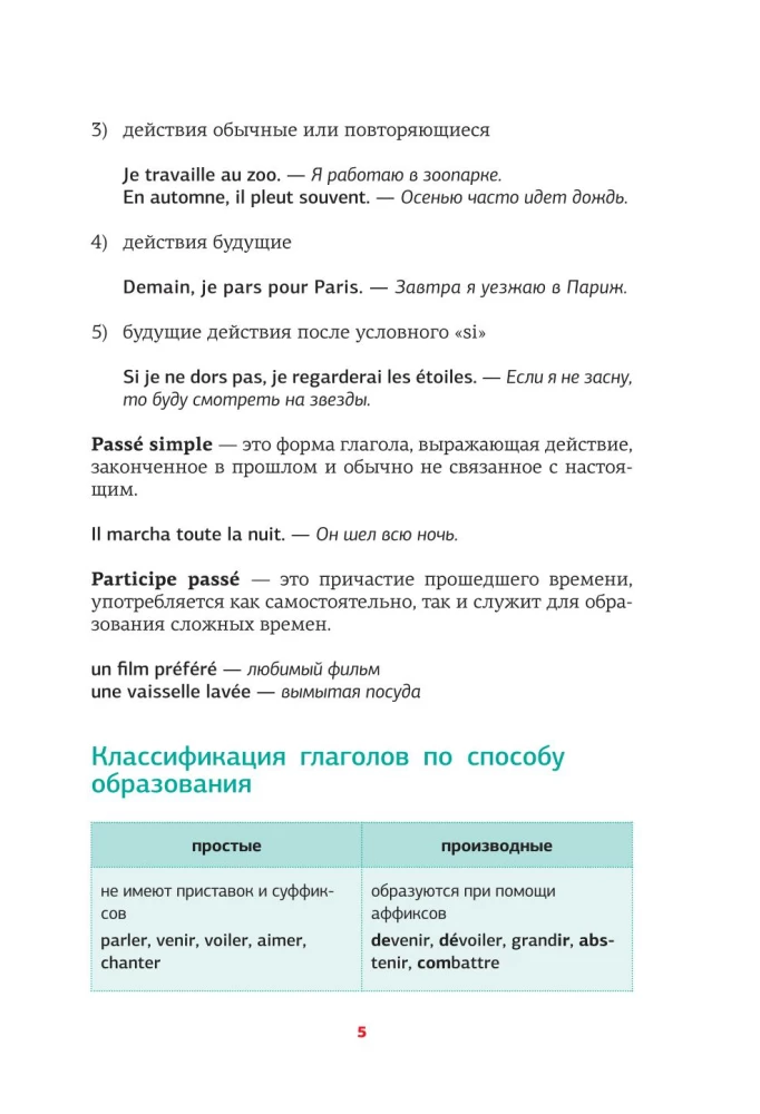 Franču valoda. Visi nepareizie darbības vārdi