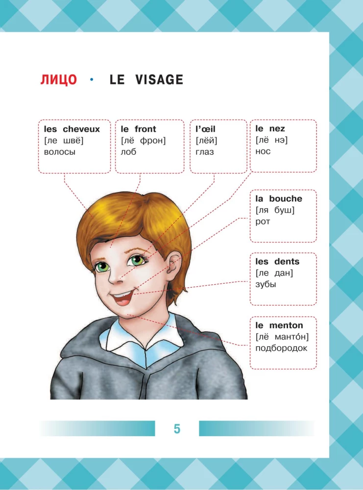 Bērnu franču-krievu vizuālais vārdnīca
