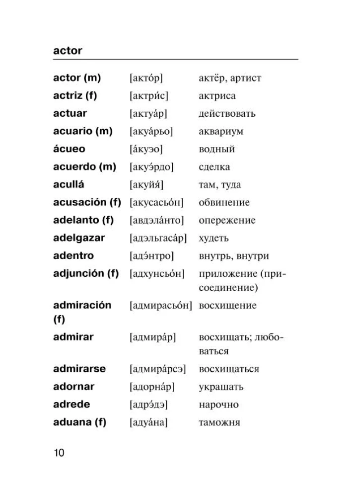 Испанско-русский, русско-испанский словарь с произношением