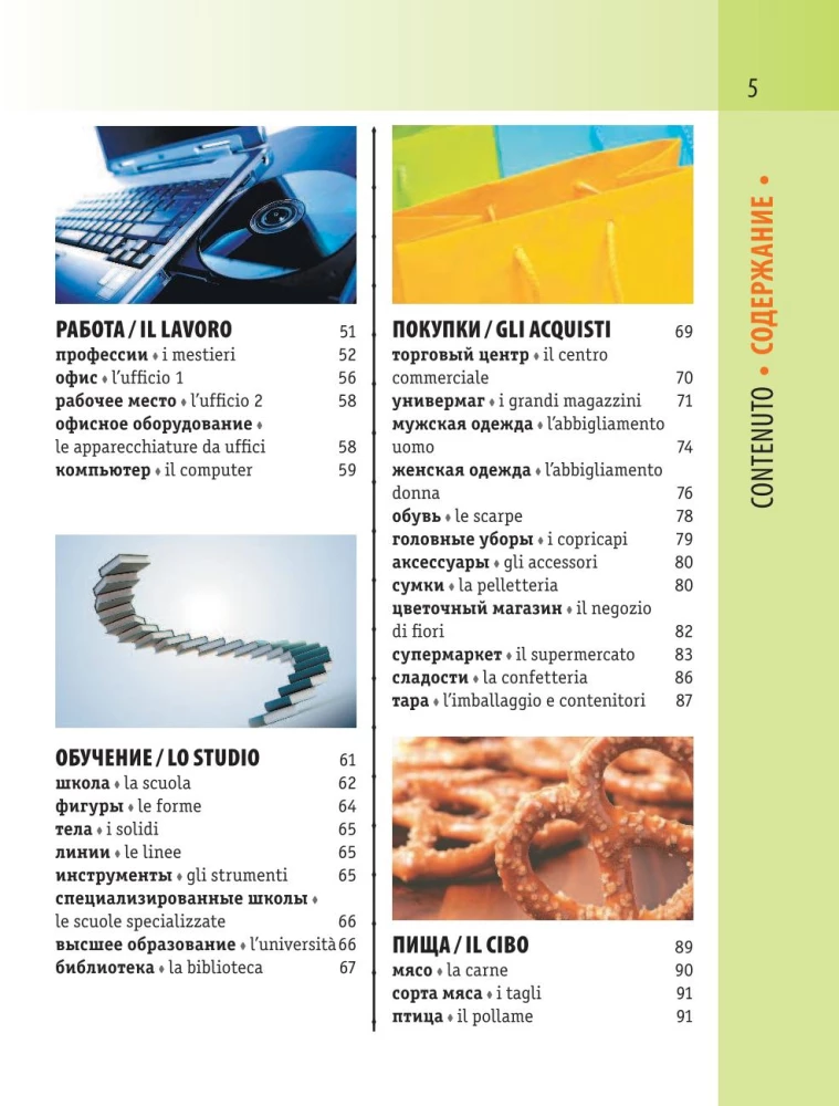 Итальянско-русский визуальный словарь с транскрипцией