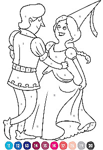 Princese un bruņinieki. Krāso pēc cipariem