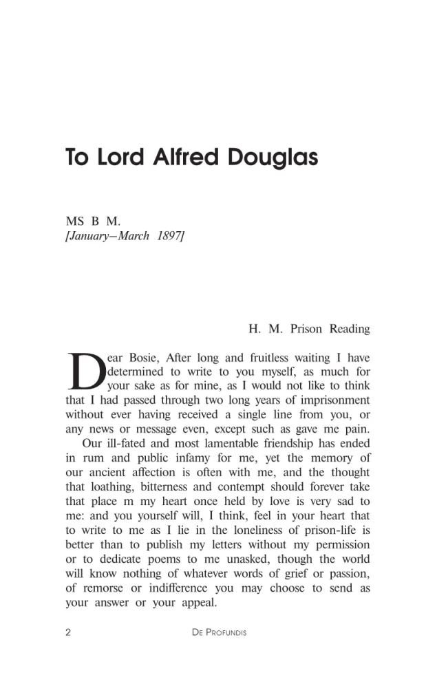 De Profundis