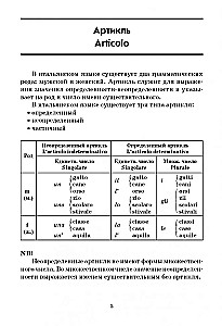 Itāļu gramatika tabulās un shēmās