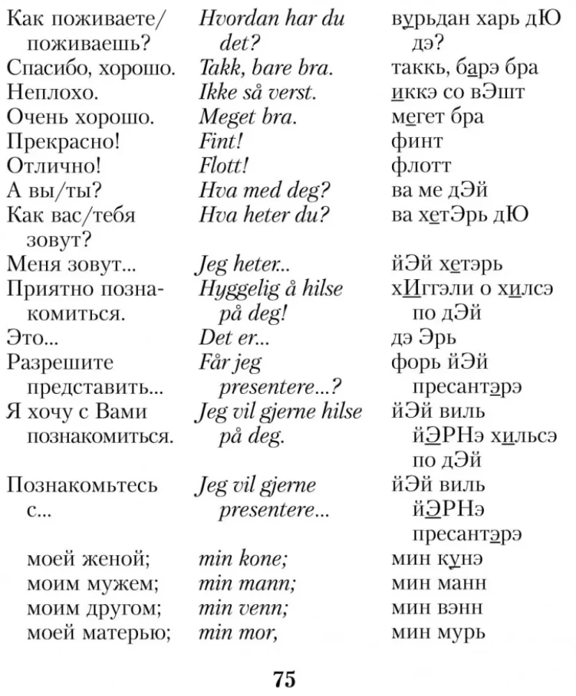Русско-норвежский разговорник