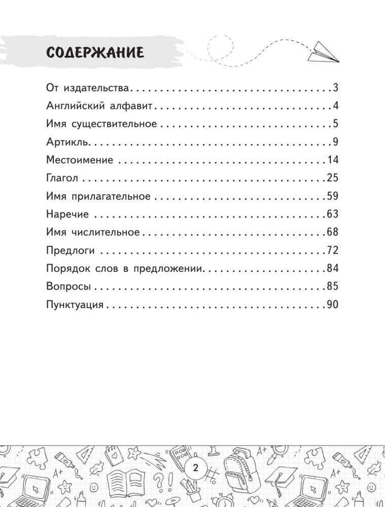 Visi angļu valodas noteikumi tabulās un shēmās. 2–4 klase