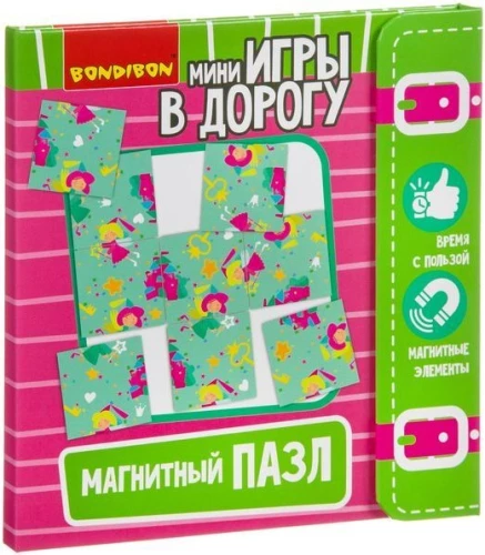 Компактная развивающая игра в дорогу - Магнитный пазл