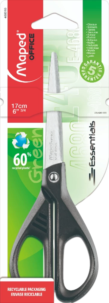 Šķēres - Essentials Green, melnas