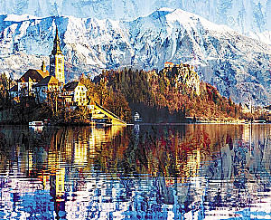 Алмазная мозаика - Горный пейзаж, 40х50 см