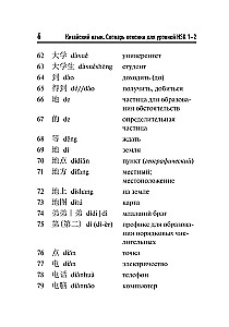 Китайский язык. Словарь лексики для уровней HSK 1-2