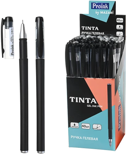 Gēla pildspalva - Tinta, melna