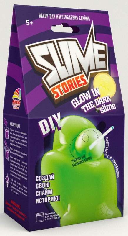 Jaunais ķīmiķis: Slime Stories. Glow in the dark