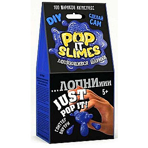 Jaunais ķīmiķis: Pop it slimes. Plīstošās bumbiņas (zilā)